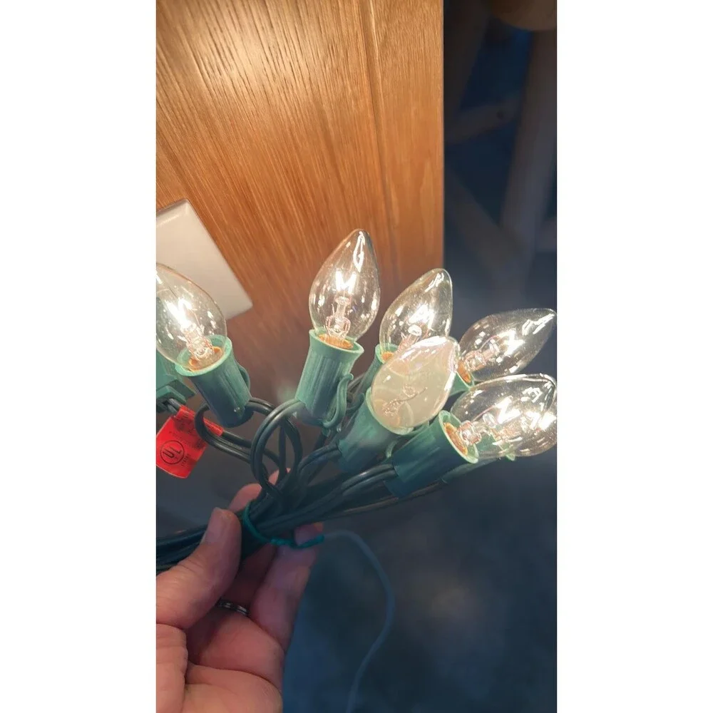 Vintage Halloween Blow Mold Pumpkins String Lights